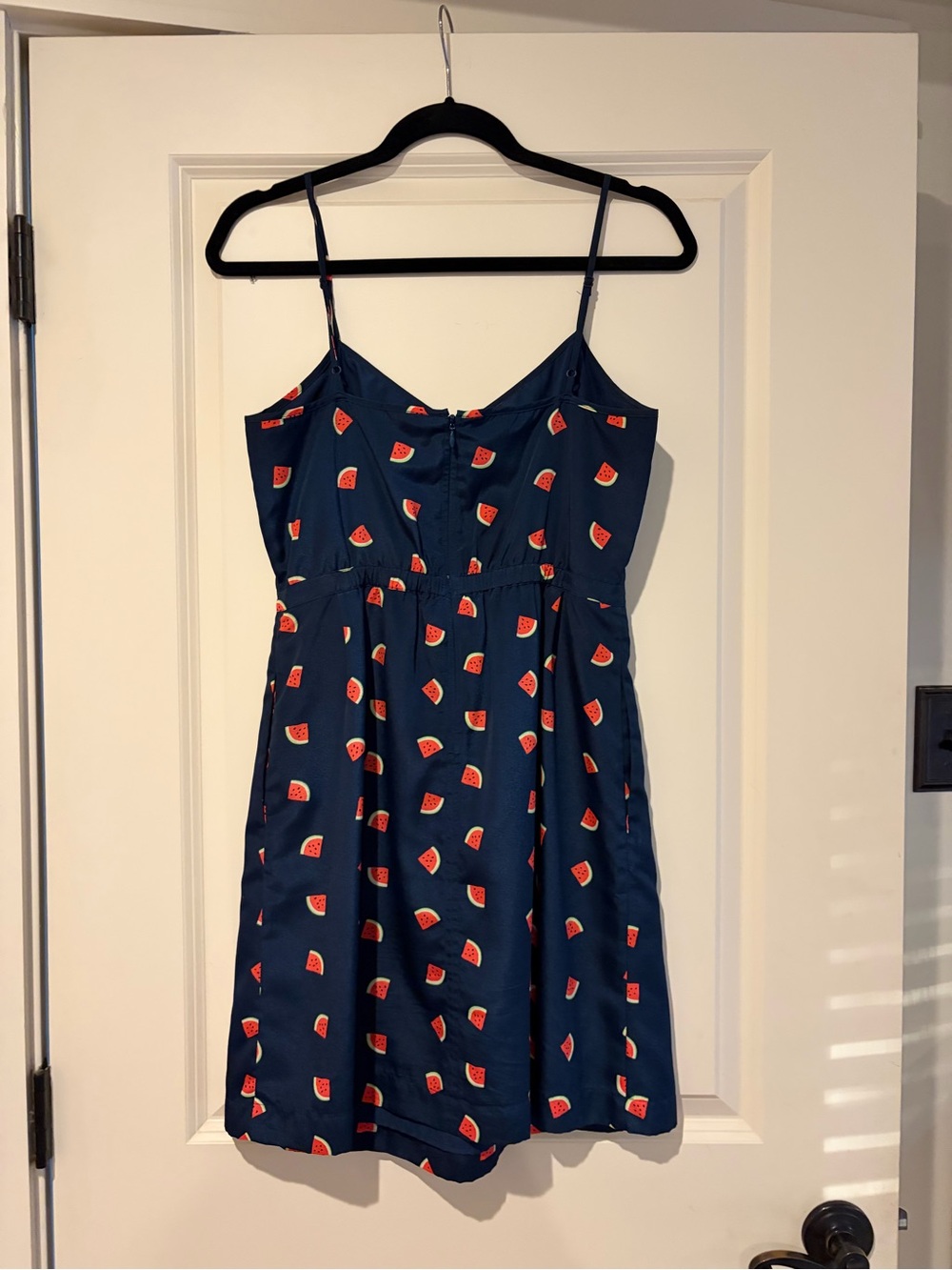 J. Crew Navy Watermelon-Print Mini Sundress